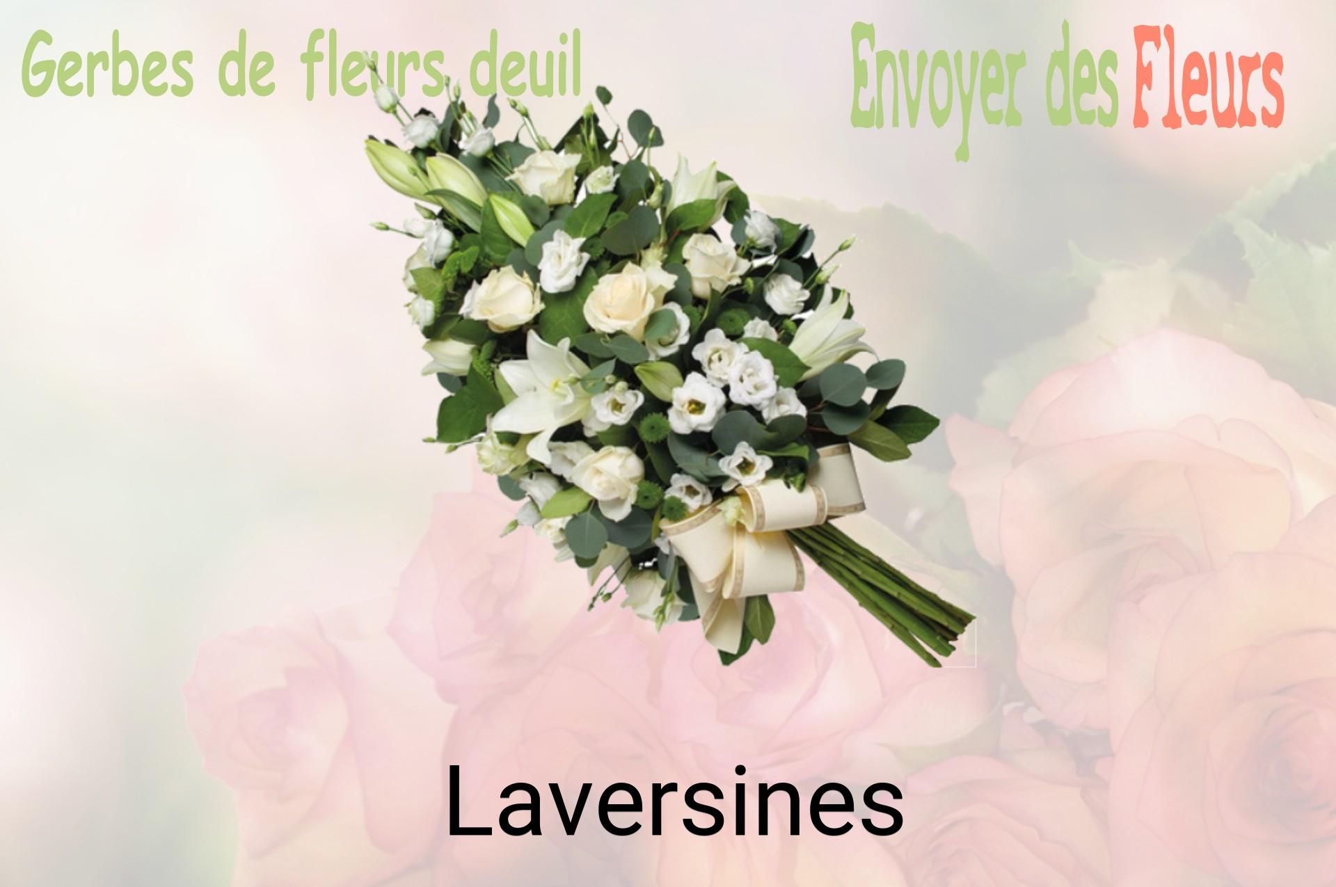 Gerbe de fleurs de deuil livrée à Laversines